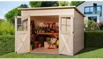 Weka Holz-Gartenhaus Triest Pultdach Unbehandelt 299 cm x 299 cm