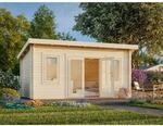 Palmako Lisa Holz-Gartenhaus Natur Pultdach Unbehandelt 450 cm x 330 cm