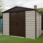 Yardmaster Ger&auml;tehaus Brandenburg 106TBSL Braun-Taupe B x T 285 x 186 cm