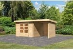 Karibu Holz-Gartenhaus &Auml;ngelholm Natur Pultdach Unbehandelt 280 cm x 280 cm