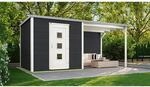 Weka Holz-Gartenhaus wekaLine 413 B Gr. 1 Anthrazit 546 cm x 250 cm