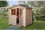 Weka Holz-Gartenhaus Gartenhaus 323 Versetztes Satteldach Unbehandelt 171 cm