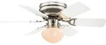 GLOBO Deckenventilator Ugo 76 cm Fl&uuml;gel Wei&szlig; - Graphit mit Beleuchtung und