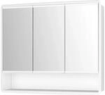 Jokey Spiegelschrank Lymo 58 cm x 49,5 cm Wei&szlig; Hochglanz Grifflos