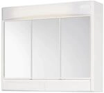 Jokey Spiegelschrank Saphir 60 cm x 51 cm Wei&szlig; Hochglanz