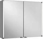 Fackelmann Spiegelschrank LED-Line Wei&szlig; 81 cm mit Softclose T&uuml;ren