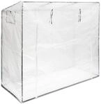 Relaxdays Tomatengew&auml;chshaus XL Metall Transparent Schr&auml;gdach Rei&szlig;fest 160 cm x