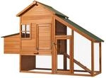 Wiltec H&uuml;hnerstall 1720X660X1200Mm Freilauf Fichtenholz H&uuml;hnerhaus Kotwanne Huhn
