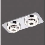 Just Light. LED-Deckenleuchte Tim Chrom 40 x 17 cm