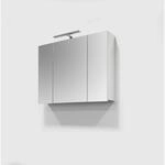 Sanotechnik Spiegelschrank Wei&szlig; 80 cm mit Softclose T&uuml;ren