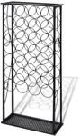 vidaXL Flaschenregal f&uuml;r 28 Flaschen Metall 47,5 x 21 x 100 cm