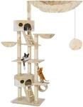 Tectake Kratzbaum Hansi 243 Bis 260 cm Sisal 60 x 45 x 260 cm Beige Wei&szlig;