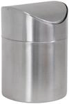 MSV Tisch-/Badezimmerabfalleimer Schwingdeckel 1,5, Silber