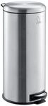 Svita T30 M&uuml;lleimer 30Liter Edelstahl Treteimer Abfalleimer M&uuml;lltonne Silber