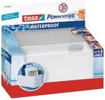 Tesa Waterproof Regal Wei&szlig; mit 4 x Powerstrips Large