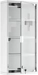 HOMCOM Medizinschrank Arzneischrank mit Schloss Edelstahl 30 x 12 x 60 cm