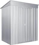 Globel Metall-Ger&auml;tehaus Skillion 64 B x T: 171 cm x 113 cm Silber Metallic