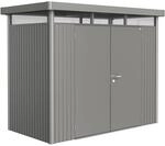 Biohort Metall-Ger&auml;tehaus HighLine Quarzgrau-Metallic 3,5 m&sup2; Doppelt&uuml;r