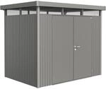 Biohort Metall-Ger&auml;tehaus HighLine Quarzgrau-Metallic 4,6 m&sup2; Doppelt&uuml;r