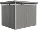 Biohort Metall-Ger&auml;tehaus HighLine Quarzgrau-Metallic 5,6 m&sup2; Einzelt&uuml;r