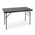 Relaxdays Gartentisch Rechteckig Kunststoff Schwarz Klappbar 74 cm x 121,5 cm x 61,5