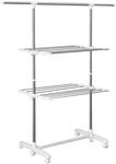HOMCOM W&auml;schest&auml;nder 2 Ebene 83-136,5 x 45,5 x 154 cm