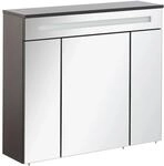 Fackelmann Spiegelschrank Kara Anthrazit 80 cm mit Softclose T&uuml;ren