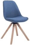 CLP Besucherstuhl Troyes Drehbar Stoff Square Blau/Natura