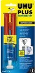 Uhu Plus Schnellfest 2-K-Epoxidkleber Doppelkammer-Spritze Transparent 27 g