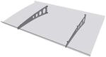 Gutta Pultvordach Pico Top 140 Verzinkt/Klar 140 cm x 90 cm x 6 cm