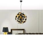 Trio Pendelleuchte Discalgo Schwarz-Gold
