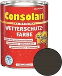 Consolan Wetterschutzfarbe Steingrau Seidengl&auml;nzend 750 ml, Grundpreis: &euro; 22,12