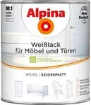 Alpina Wei&szlig;lack f&uuml;r M&ouml;bel & T&uuml;ren seidenmatt 2 Liter