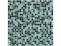 Mosaikmatte Glas Mini Black Grey White mix 29,6 cm x 29,6 cm