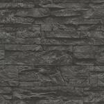 A.S. Cr&eacute;ation Tapete Stein-Optik Grau und Schwarz 53 cm x 10,05 m AS-707123