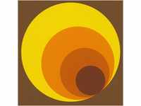 Bricoflor Retro Tapete mit Kreisen in Orange Braun Gelb 70er Jahre Vliestapete