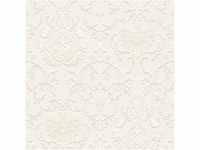 Bricoflor Elegante Tapete Weiß mit Glitzer Edle Papiertapete mit Vinyl Ideal für