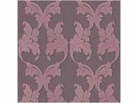 Bricoflor Lila Textiltapete mit Blätter Design Ornament Vliestapete in Violett...