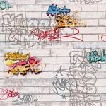 Bricoflor Graffiti Tapete f&uuml;r Jungenzimmer Coole Tapete in Steinoptik f&uuml;r Jungs