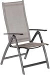 Merxx Vicenza Klappsessel 5 Positionen Diamantbraun Aluminium