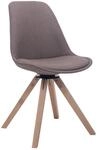 CLP Besucherstuhl Troyes Drehbar Stoff Square Taupe/Natura