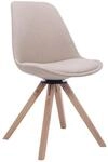 CLP Besucherstuhl Troyes Drehbar Stoff Square Creme/Natura