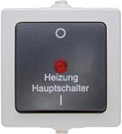 Kopp Heizungs-Hauptschalter mit Linse Aufputz/Feuchtraum Nautic Grau