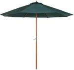 Outsunny Sonnenschirm Pappelholz Bambus &Oslash;270 x 250 cm