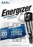 Energizer Batterie Ultimate Lithium AAA Micro 2 St&uuml;ck