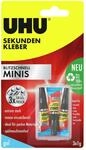 Uhu Sekundenkleber 3 x 1 g minis gel in praktischer Box