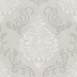 Bricoflor Barock Vliestapete Hellgrau Wei&szlig; Vlies Barocktapete Elegant Idal f&uuml;r