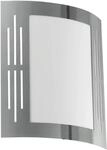 Eglo Au&szlig;en-Wandleuchte City 1-flammig L&auml;ngsschlitz 26 cm x 23,5 cm Edelstahl