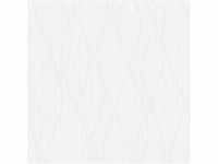 Bricoflor Uni Papiertapete Weiß Moderne Mustertapete mit Linien Design Dezent Weiße