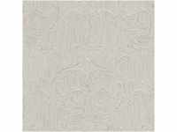 Bricoflor Neobarock Tapete Silber Grau Elegante Textil Vliestapete mit Rokoko